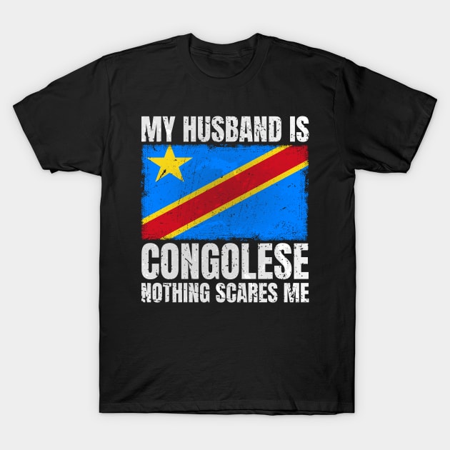 My Husband is Congolese for Wife DR Congo Congolese Husband T-Shirt by Smoothbeats